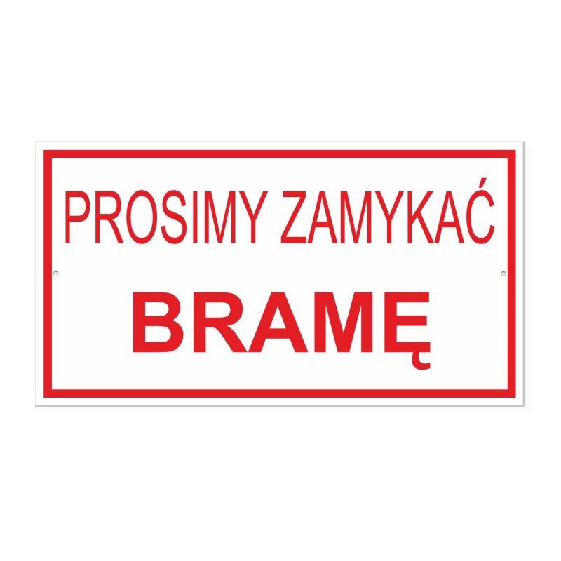 Tablica na bramę  30x16,5cm