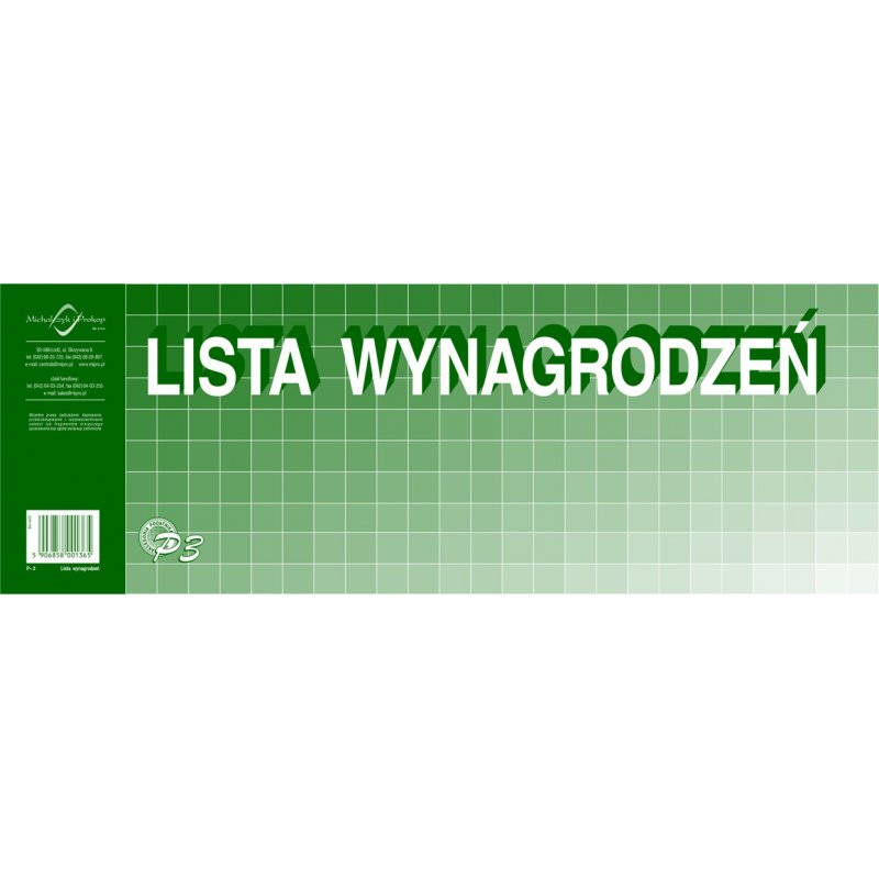 P3 Lista wynagrodzeń
