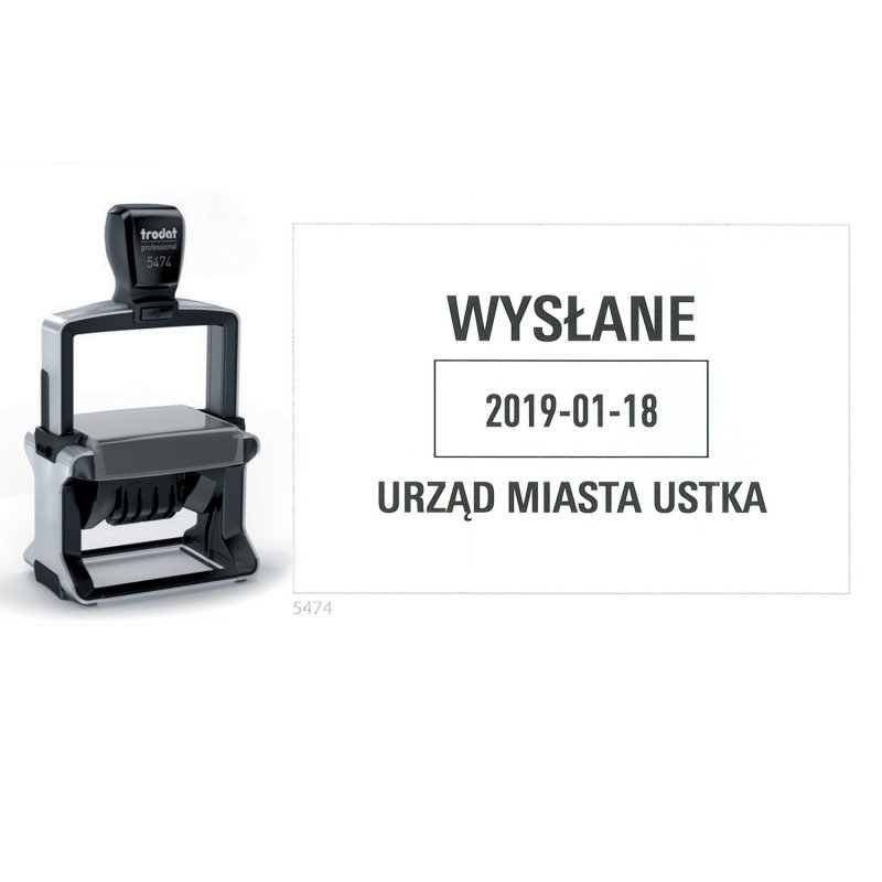 datownik z płytką tekstową Trodat 5474