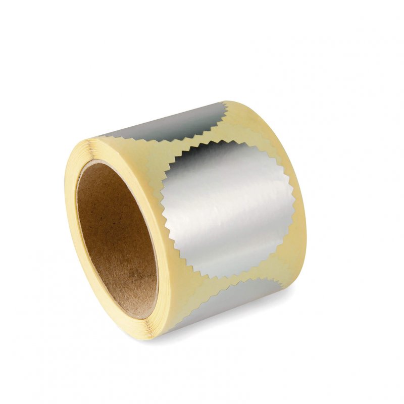 Srebrne naklejki do suchego stępla okragły Ø 55 mm
